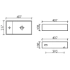 Раковина 40,7x21,7 см Ceramica Nova Element CN6051RMW