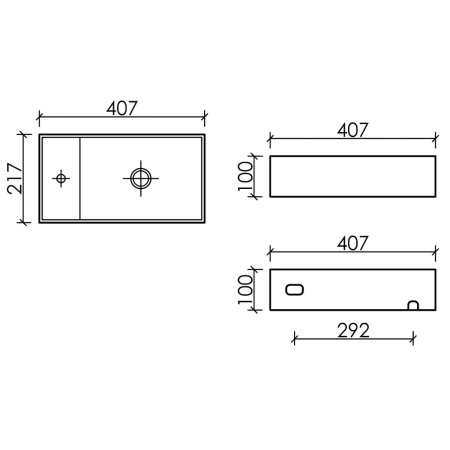 Раковина 40,7x21,7 см Ceramica Nova Element CN6051RMW
