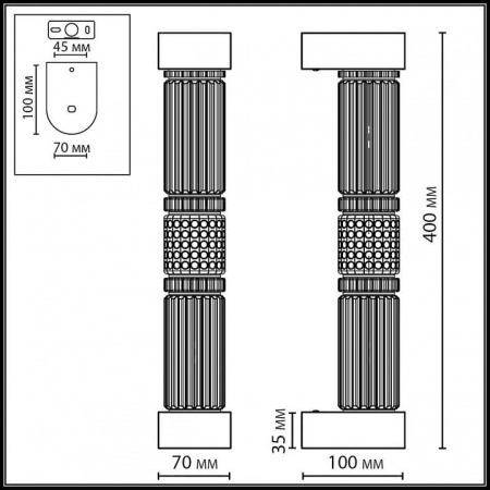 Накладной светильник Odeon Light COLLIER 5455/12WL