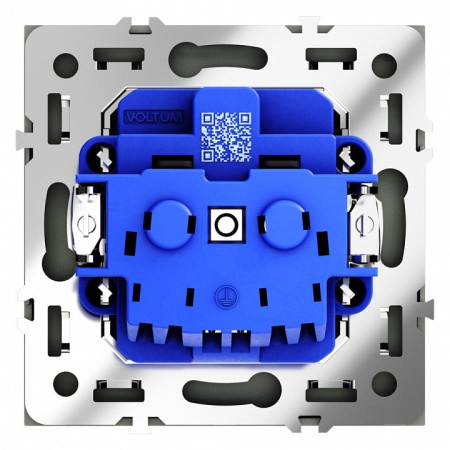 Розетка с заземлением без рамки Voltum S70 VLS040106