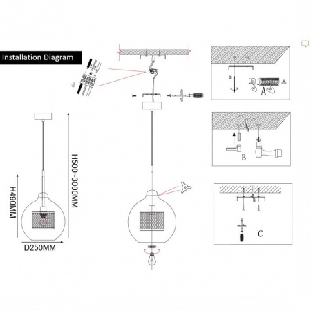 Подвесной светильник Imperiumloft CATCH AMBER CATCH-AMBER01