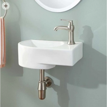 Раковина CeramaLux 9273L 41x27 см L, рукомойник, белый