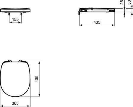 Крышка-сиденье Ideal Standard Connect Space E129001