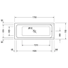 Акриловая ванна 170x70 см Duravit D-Code 700097000000000