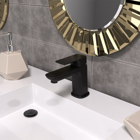 Смеситель для раковины Paini Nove 09YO205ME черный матовый