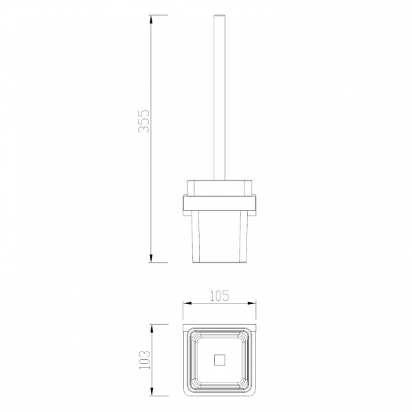 Ершик для туалета Abber Westen AA1732G золото матовое