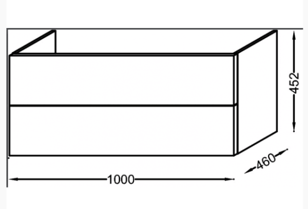 Тумба под раковину Jacob Delafon Vox 100 EB2076-R1-N18 белый прав.