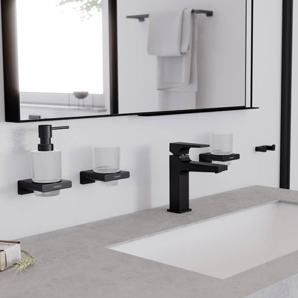 Стакан для зубных щеток hansgrohe AddStoris 41749670 матовый черный