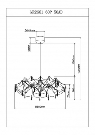 Подвесная люстра MyFar Ersilia MR2661-60P-50AD