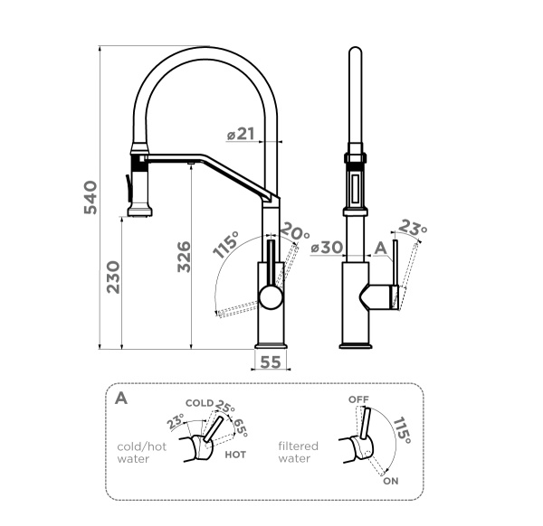 Смеситель для кухни Omoikiri Makkari 4994496 светлое золото