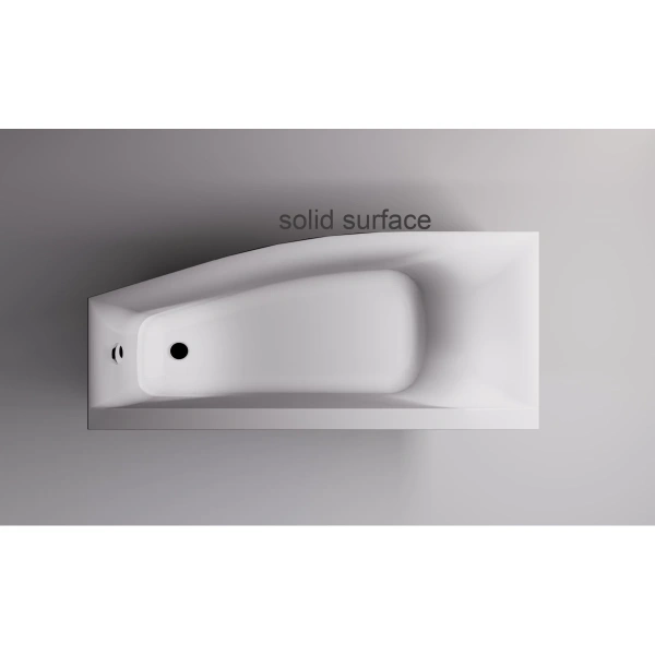 Ванна из литьевого мрамора Astra-Form Скат Solid Surface 01010082 170x75 см L, угловая, белый матовый
