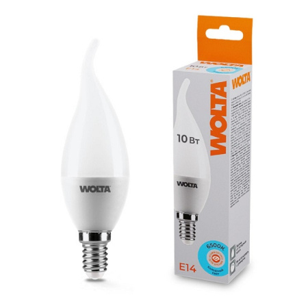 Лампа светодиодная Wolta E14 10Вт 6500K 25WCD10E14