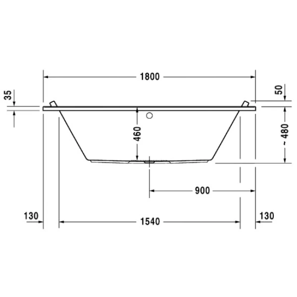 Акриловая ванна 180x80 см Duravit Starck 700338000000000