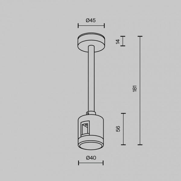 Основание на штанге Maytoni Accessories for tracks Flarity TRA156C-IPCL1-PT