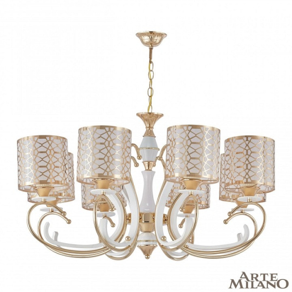 Подвесная люстра Arte Milano Florentia-1237 301237/8 Wh/Gd