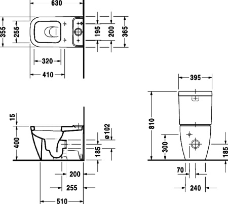 Чаша для унитаза-компакта Duravit Happy D.2 2134090000