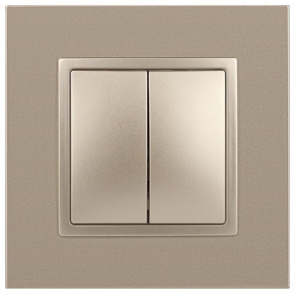 Переключатель двухклавишный без рамки Эра Эра Elegance 14-1106-04