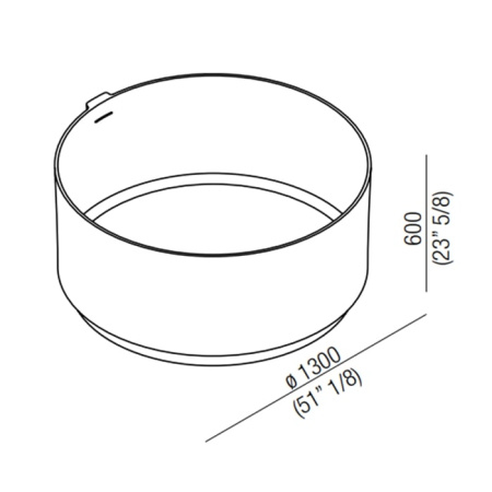 Ванна из искусственного камня Agape In-Out 130х130 AVAS1041ZL