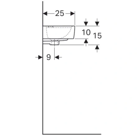 Раковина 40x25 см Geberit Renova Plan 272140000