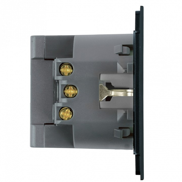 Розетка с заземлением и со шторкой и 2хUSB type A и C, без рамки Stekker Мия 50452