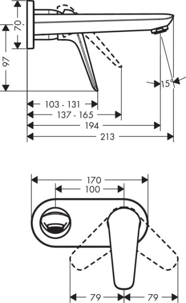 Смеситель для раковины hansgrohe Novus 71127000