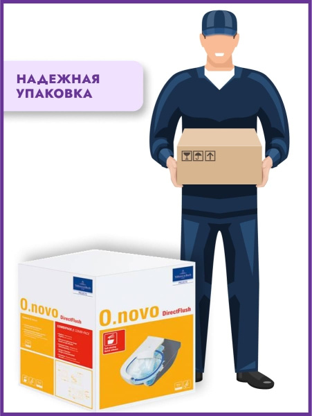 Подвесной унитаз Villeroy&Boch O.novo 5660HR01 с сиденьем микролифт безободковый