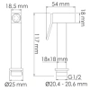 Гигиенический душ WasserKRAFT Abens A02041 со смесителем, черный матовый