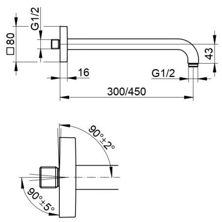 Кронштейн для душа Keuco Edition 300 53088010302
