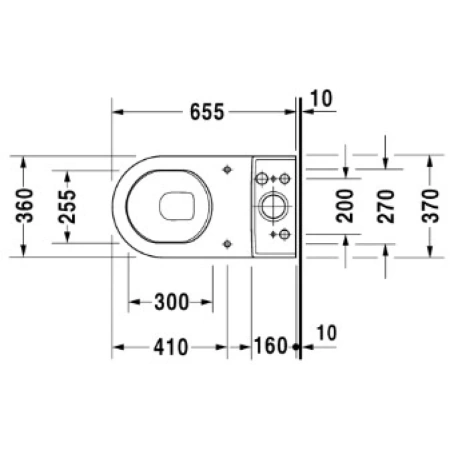Чаша напольного унитаза Duravit Starck 3 0126090000
