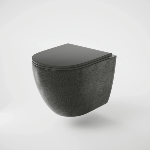 Унитаз подвесной Grossman GR-4455BBLS безободковый, с сиденьем микролифт, черный глянец