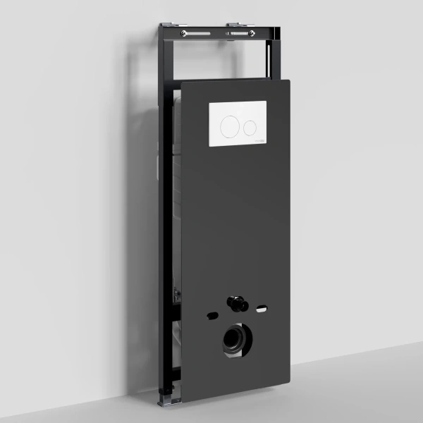 Инсталляция для унитаза WasserKRAFT Salm 27 27TLT.010.ME.BL.WM02 с кнопкой смыва, белый матовый