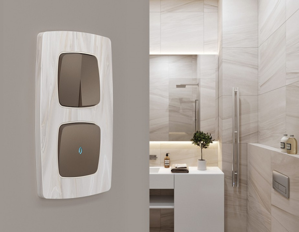 Клавиша для выключателя одноклавишного c подсветкой Ambrella Volt Quant OP6320