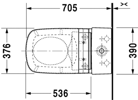 Чаша напольного унитаза Duravit DuraStyle 2156590000