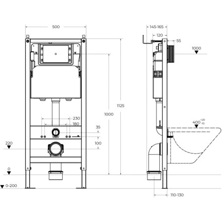Инсталляция для унитаза BelBagno BB-101-M
