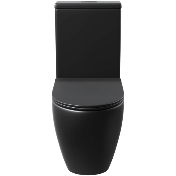 Унитаз-компакт Grossman GR-4446BMS безободковый, с сиденьем микролифт, черный матовый