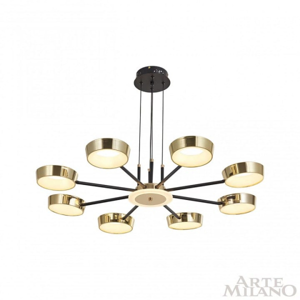 Подвесная люстра Arte Milano Ferrara-71079 271079/8 BK/GD