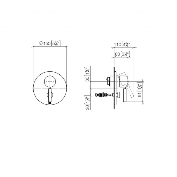Смеситель для душа Dornbracht Meta 36120660-06 платина матовая