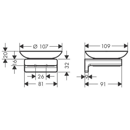 Мыльница hansgrohe AddStoris 41746700
