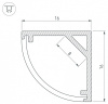 Профиль накладной угловой внутренний Arlight SL-KANT 037116