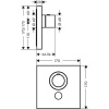 Внешняя часть термостата для душа Axor ShowerSelect 36716000