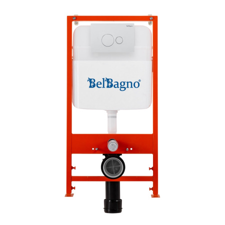 Инсталляция для унитаза BelBagno BB026BB082BL с кнопкой белый