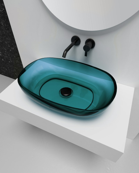 Раковина Abber Kristall 60 AT2805Aquamarin бирюзовый