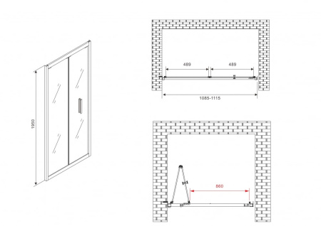 Душевая дверь Abber Sonnenstrand AG07110