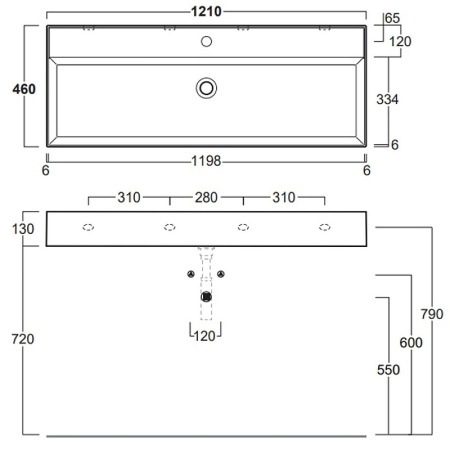 Раковина Simas Agile 121 AG121 bi*1