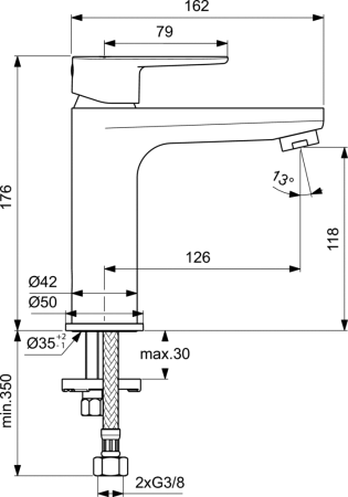 Смеситель для раковины Ideal Standard Cerafine Model O BC554AA