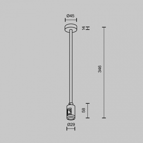 Основание на штанге Maytoni Accessories for tracks Flarity TRA158C-B1-PT