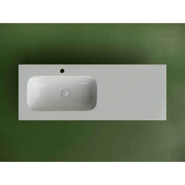 Раковина Ceramica Nova Grace CN7020 121x45,7 см L, накладная, белый