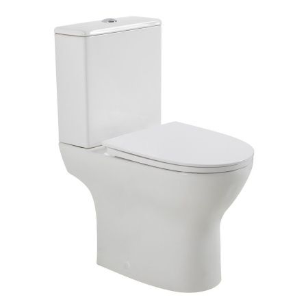 Унитаз-компакт безободковый с сиденьем BelBagno LOUNGE BB045CPR/SC