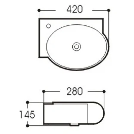 Раковина Aquatek AQ5303-00 42x28 см, белый