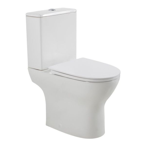 Унитаз-компакт безободковый с сиденьем BelBagno LOUNGE BB045CPR/SC